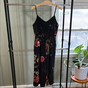 Floral Black Jumpsuit